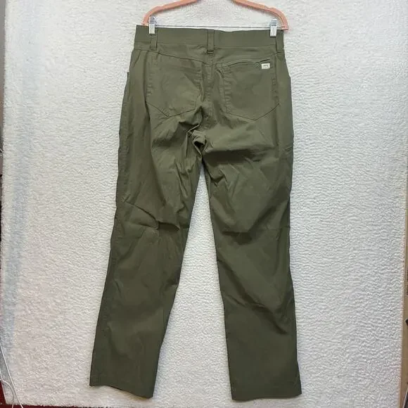 Orvis Pants Mens 34x30 Green Stretch Hiking Water Repellent Media Pocket Zip - Picture 8 of 12